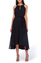 Women's Tahari Belted Midi Dress - Black
