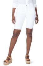 Women's Nydj Briella Eyelet Trim Stretch Denim Shorts - White