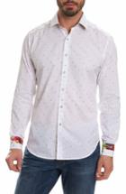 Men's Robert Graham Karyan Classic Fit Jacquard Sport Shirt - White