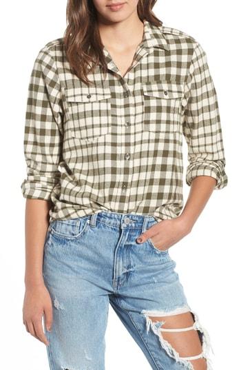 Women's Billabong Venture Out Plaid Shirt - Green