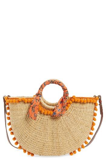 Sam Edelman Sierra Straw Tote - Orange