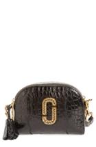 Marc Jacobs Small Shutter Leather Crossbody Bag - Black