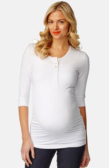 Women's Rosie Pope 'rosie' Maternity Henley Tee - White