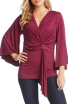Women's Karen Kane Bell Sleeve Twist Front Top - Red