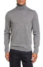 Men's Nordstrom Men's Shop Merino Wool Turtleneck Sweater, Size - Grey