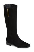 Women's Calvin Klein Francine Knee High Riding Boot .5 M - Black