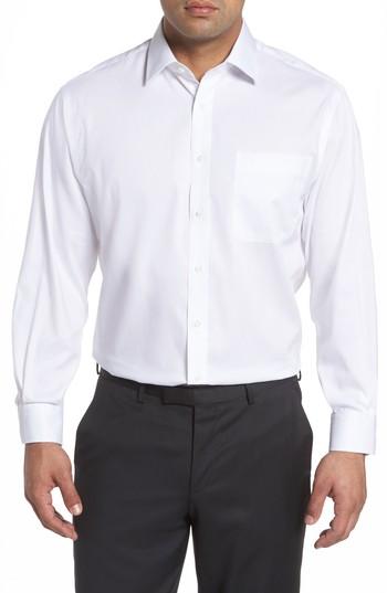 Men's Nordstrom Men's Shop Classic Fit Non-iron Solid Dress Shirt - 34 - White