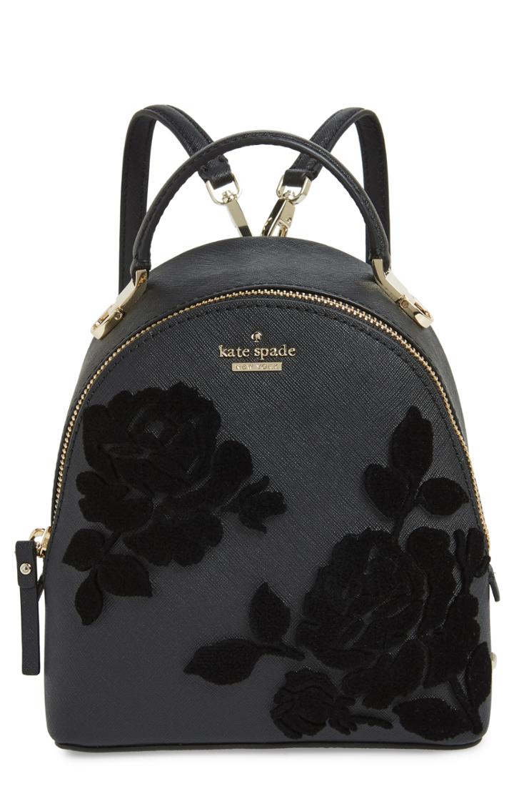 Kate Spade New York Cameron Street Flock Roses Convertible Backpack -