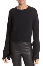 Women's Helmut Lang Ruffle Crop Pullover
