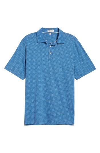 Men's Peter Millar Crown Floral Cotton & Silk Polo Shirt