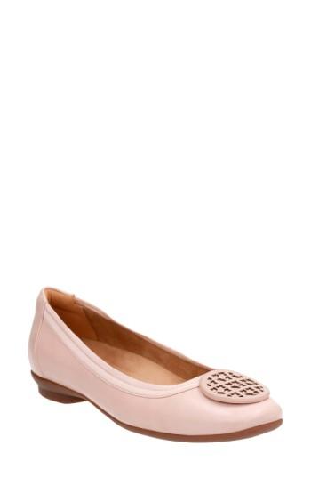 Women's Clarks 'candra Blush' Flat .5 M - Pink