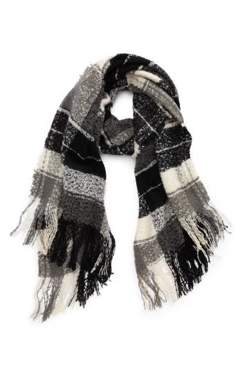 Women's Nyc Underground Plaid Boucle Scarf