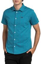 Men's Rvca Delivery Woven Shirt, Size - Blue