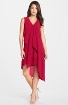 Women's Adrianna Papell Ruffle Front Crepe High/low Dress