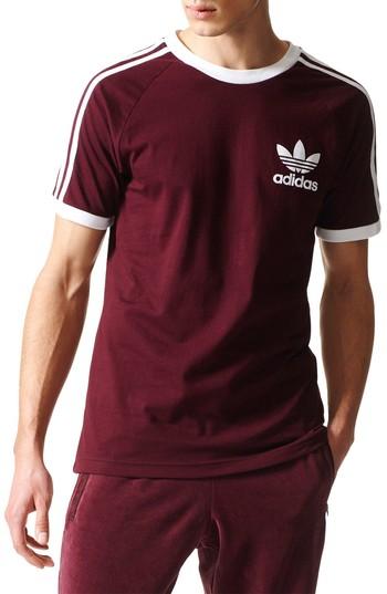 Men's Adidas Logo T-shirt - Burgundy