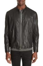 Men's John Varvatos Collection Moto Leather Jacket Eu - Black