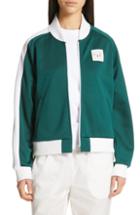 Women's Tibi Stripe Sleeve Track Jacket, Size - Green