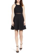 Women's Love, Nicki Lew Halter Neck Skater Dress - Black