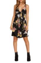 Women's Volcom Wrap Skillz Floral Print Dress - Black