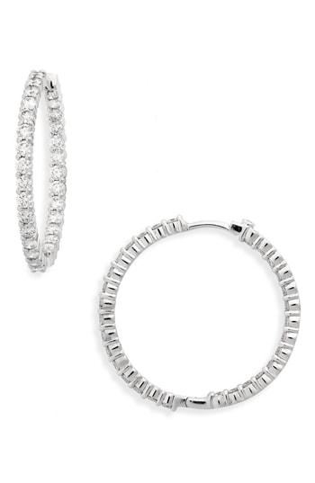 Women's Roberto Coin Large Diamond Hinged Hoop Earrings