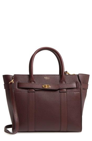 Mulberry Small Bayswater Leather Satchel - Burgundy