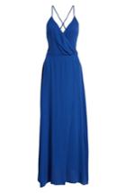 Women's Leith Faux Wrap Maxi Dress - Blue