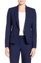 Women's Anne Klein One-button Suit Jacket - Blue