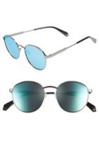 Women's Polaroid 51mm Polarized Round Sunglasses - Antique Gold/ Grey