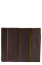 Men's Ted Baker London Bourbon Stripe Leather Billfold - Brown