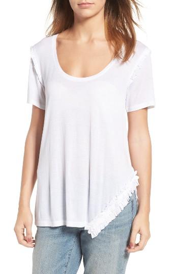 Women's Hinge Ruffle Tee, Size - White