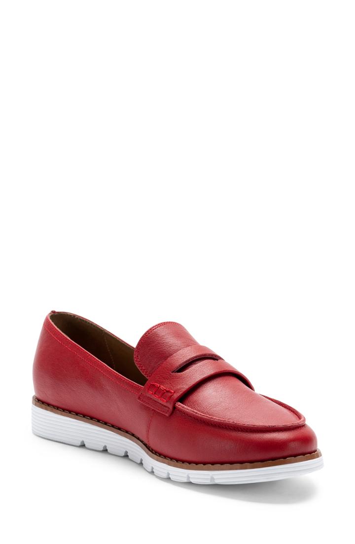 Women's Blondo Waterproof Penny Loafer .5 M - Red