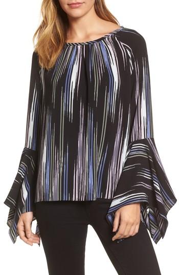Women's Vince Camuto Colorful Peaks Handkerchief Sleeve Top - White