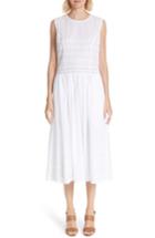 Women's Comme Des Garcons Embroidered Fit & Flare Dress - White