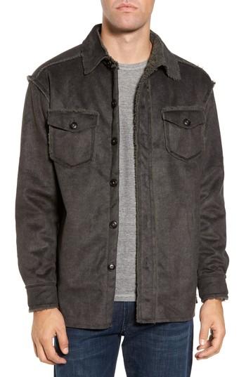 Men's True Grit Faux Shearling & Faux Suede Shirt Jacket - Green