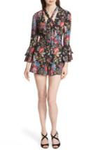 Women's Alice + Olivia Macall Bell Sleeve Romper - Black