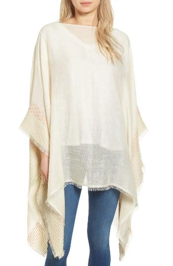 Women's Rag & Bone Stripe Poncho, Size - White