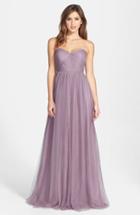 Women's Jenny Yoo Annabelle Convertible Tulle Column Dress - Purple