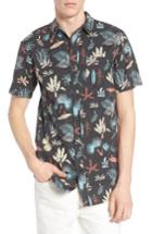 Men's Globe Sunburnt Print Shirt - Black