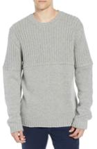 Men's French Connection Split Linked Sweater - Grey