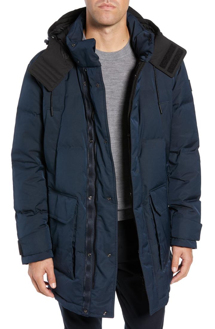 Men's Boss Onek Regular Fit Twill Puffer Jacket R - Blue