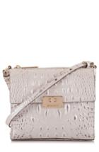 Brahmin Melbourne Manhattan Croc Embossed Leather Crossbody Bag - White