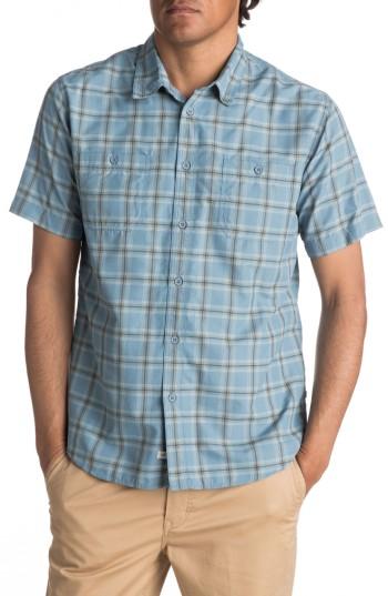 Men's Quiksilver Waterman Collection Wake Sport Shirt - Blue