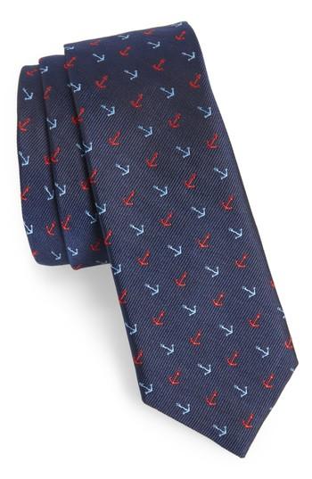 Men's Vineyard Vines Anchors Silk Tie, Size - Red