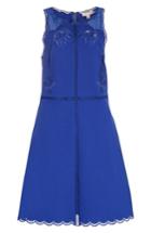 Women's Ted Baker London Codi Embroidered Scallop A-line Dress - Blue