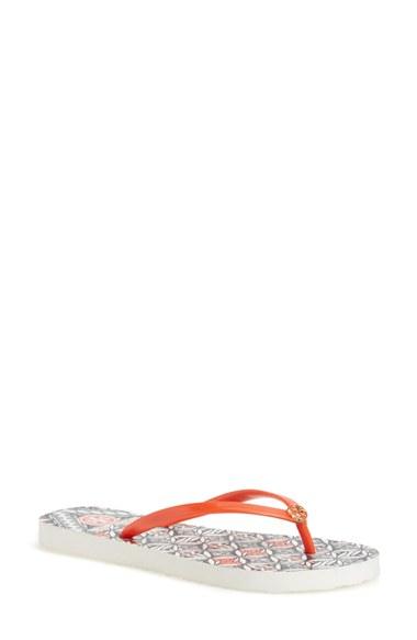 Women's Tory Burch Thin Flip Flop M - Red