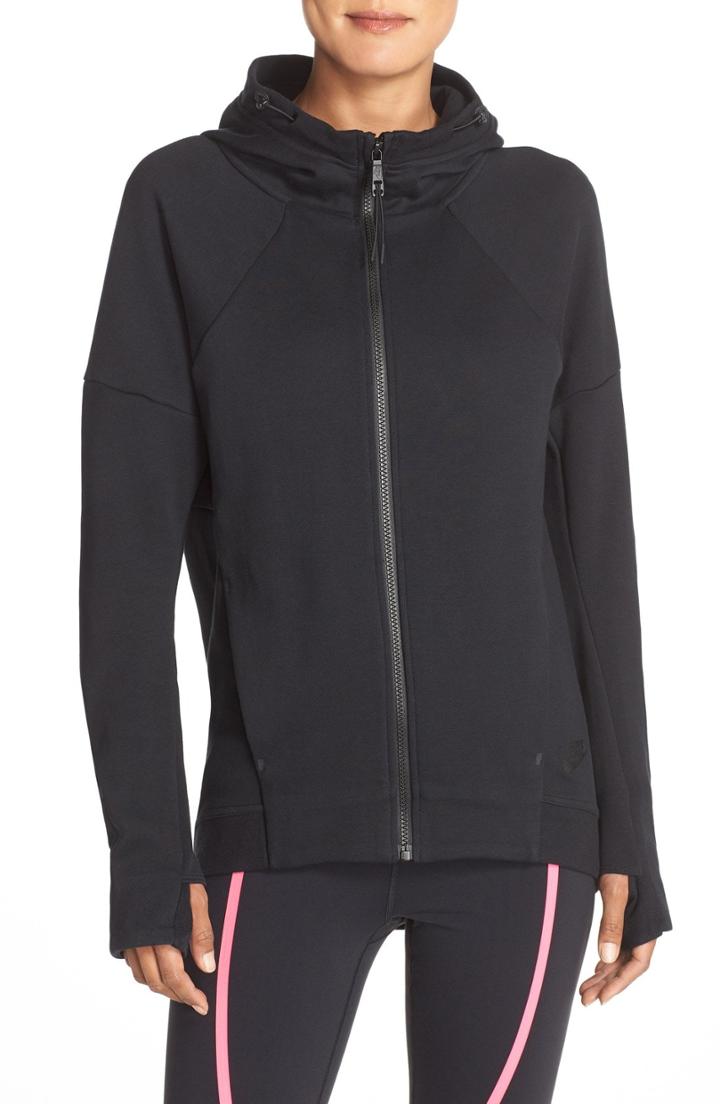 Women's Nike Hooded Tech Fleece Jacket - Black
