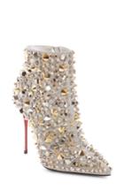 Women's Christian Louboutin So Kate Studded Glitter Bootie Us / 35eu - Metallic