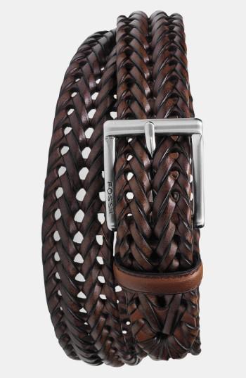 Men's Fossil 'myles' Belt - Cognac