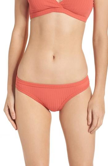 Women's Seafolly Inka Ribbed Bikini Bottoms Us / 8 Au - Orange