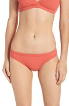 Women's Seafolly Inka Ribbed Bikini Bottoms Us / 8 Au - Orange